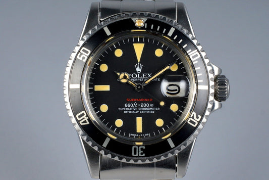 1972 Rolex Red Submariner 1680 Mark VI Dial