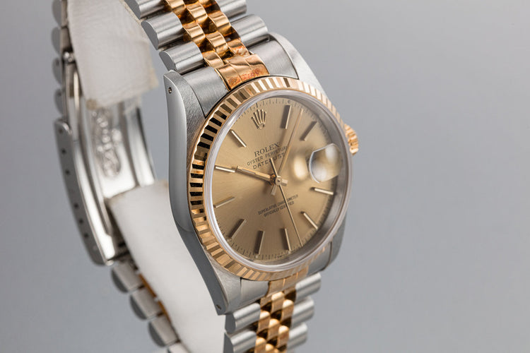 1991 Rolex Two-Tone DateJust 16233 Champagne Dial with Rosy Case Patina