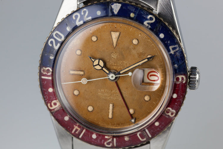 1957 Rolex GMT 6542 Gilt Tropical Dial with Bakelite Bezel