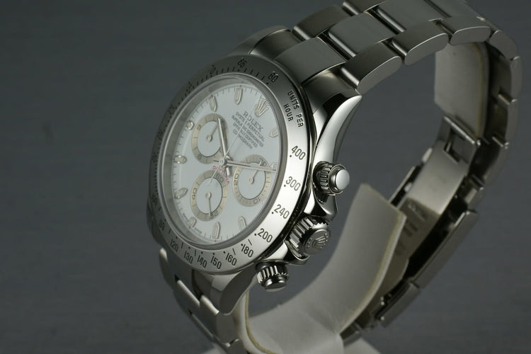 2001 Rolex SS Daytona  116520 White Dial with Box and Papers