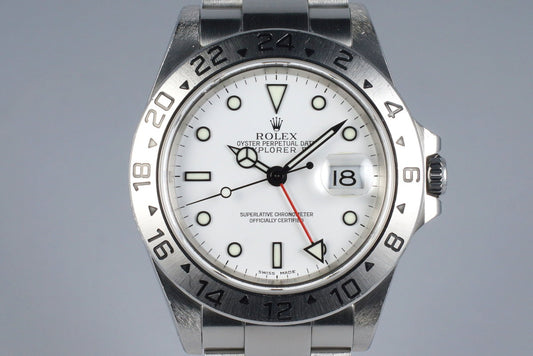 2001 Rolex Explorer II 16570 White Dial