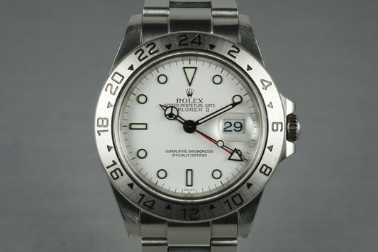 1999 Rolex Explorer II 16570 White Dial with Box and Papers