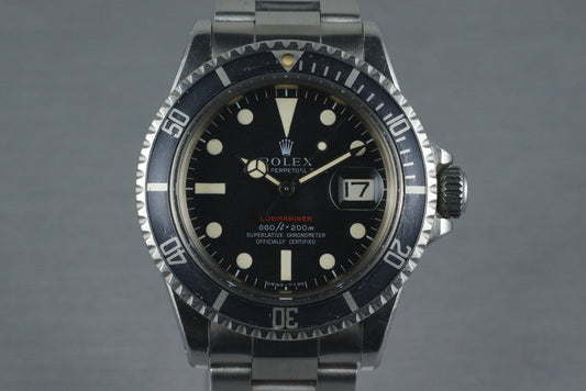 1970 Rolex RED Submariner 1680 with Mark 4 Dial