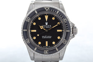 Vintage 1972 Rolex Submariner 5513 Serif Dial with Box and Papers