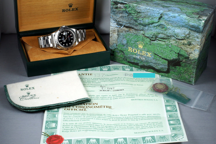 2000 Rolex Explorer II 16570 Black Dial with Box and Papers
