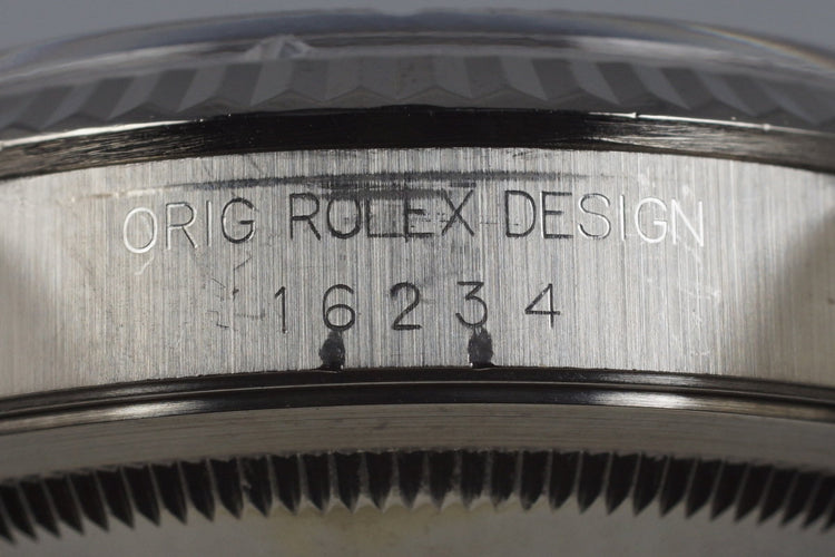 1995 Rolex DateJust 16234 White Roman Dial