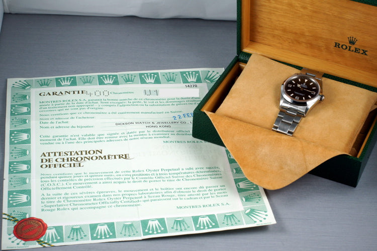 1998 Rolex Explorer 14270 with Box and Papers