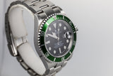 2003 Rolex Submariner 16610LV with MK I dial and Green Bezel