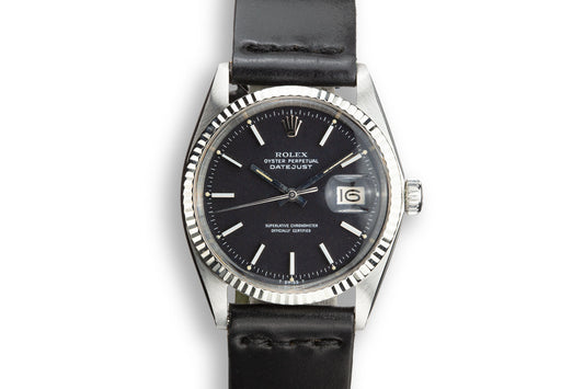 1972 Rolex DateJust 1601 Black "Confetti" dial with Papers