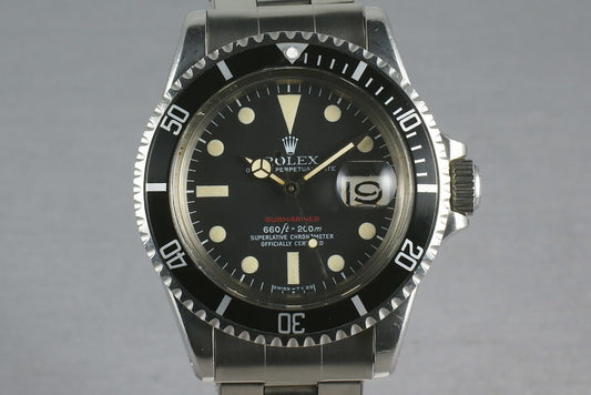 Rolex Red Submariner 1680 Mark V Unpolished