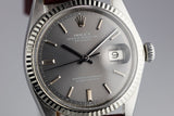 1969 Rolex DateJust 1601 with No Lume Grey Dial
