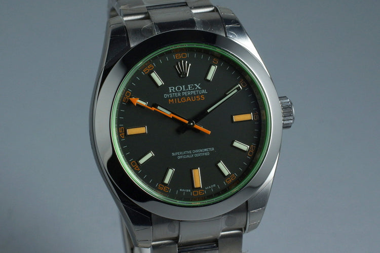 2009 Rolex Milgauss Black Dial 116400V MINT with Box and Papers