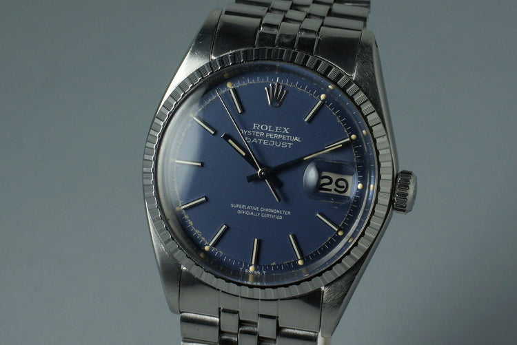 1971 Rolex DateJust 1603 Matte Blue Dial