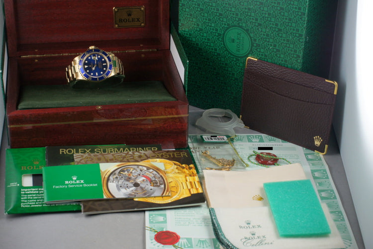 1993 Rolex 18K Submariner 16618 with Box and Papers