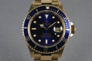 Rolex Submariner 16618 with Blue Dial