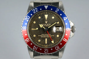 1961 Rolex GMT 1675 PCG Tropical Gilt Chapter Ring
