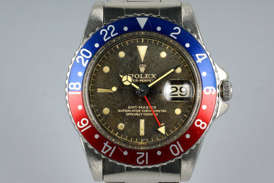 1961 Rolex GMT 1675 PCG Tropical Gilt Chapter Ring