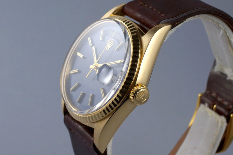 1970 Rolex YG Day-Date 1803 Matte Blue Dial