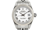 1999 Rolex Ladies Datejust 69174 with White Gold Bezel and Box and Papers