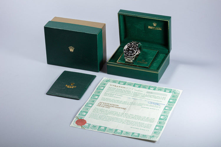 1986 Rolex Submariner 168000 with Box & Papers
