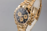 2018 Rolex 18K YG Daytona 116508 Black Dial with Box and Papers