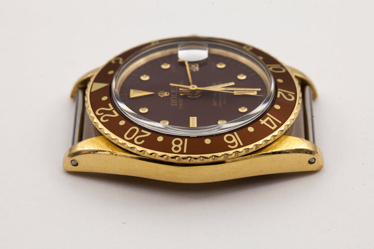 1970 Rolex 18K YG GMT 1675 Brown Dial