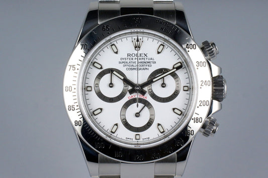 2015 Rolex Daytona 116520 White Dial with Box and Papers