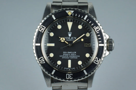 1978 Rolex Sea Dweller 1665 Mark I Dial with Box and Papers