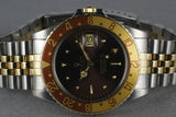 1978 Rolex GMT Two Tone 1675 with root beer nipple dial