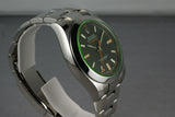 Rolex Milgauss Green 16400 GV with Box and Papers