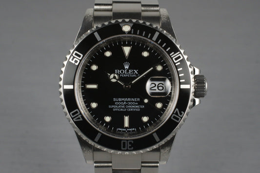 2009 Rolex Submariner 16610 with Box and Papers