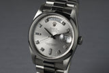 1995 Rolex Platinum Day-Date 18206 Diamond Dial with Box and Papers