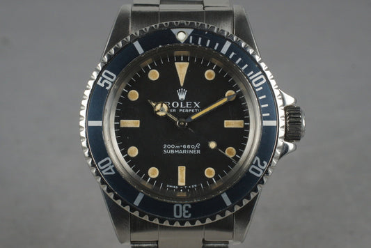 1967 Rolex Submariner 5513 with Box and Papers