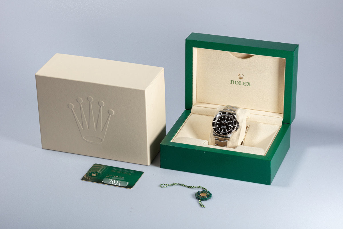 HQ Milton - 2021 Rolex 126610LV Submariner Starbucks Box, Card, Booklets  & Hangt, Inventory #A5177, For Sale