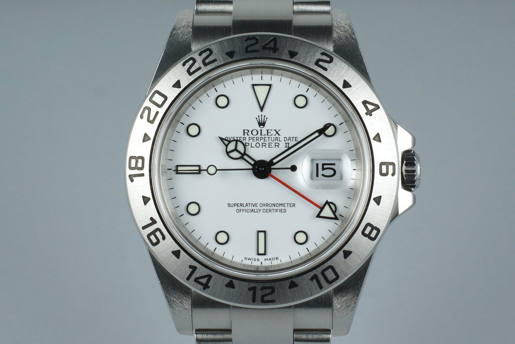2003 Rolex Explorer II 16570 White Dial