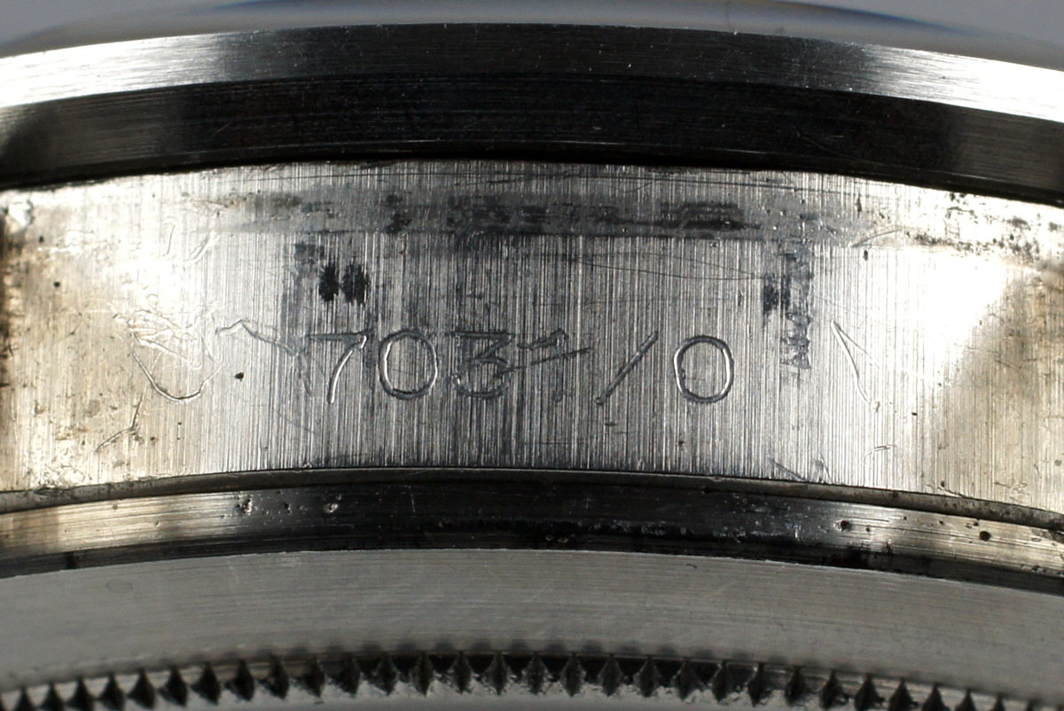 Tudor 7031/0 — Grey Home Plate Dial. · Photo: HQ Milton · © HQ Milton, used with permission · Source: https://hqmilton.com/products/1970-tudor-monte-carlo-7031-0-home-plate-dial-1