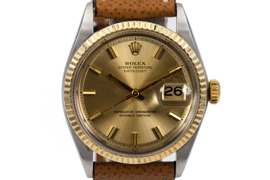 1971 Rolex SS/YG DateJust 1601 Champagne Dial