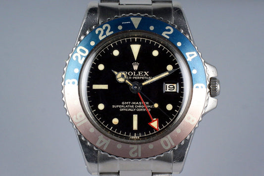 1963 Rolex GMT 1675 PCG Gilt Chapter Ring Dial