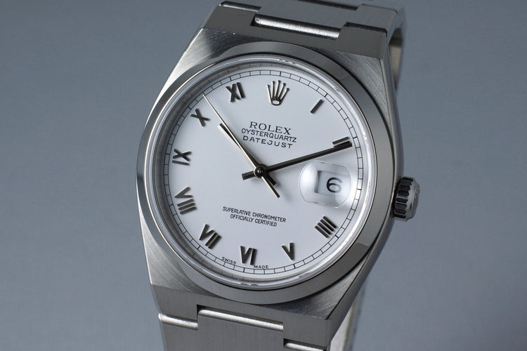 2001 Rolex OysterQuartz DateJust 17000 with Box and Papers FULL SET