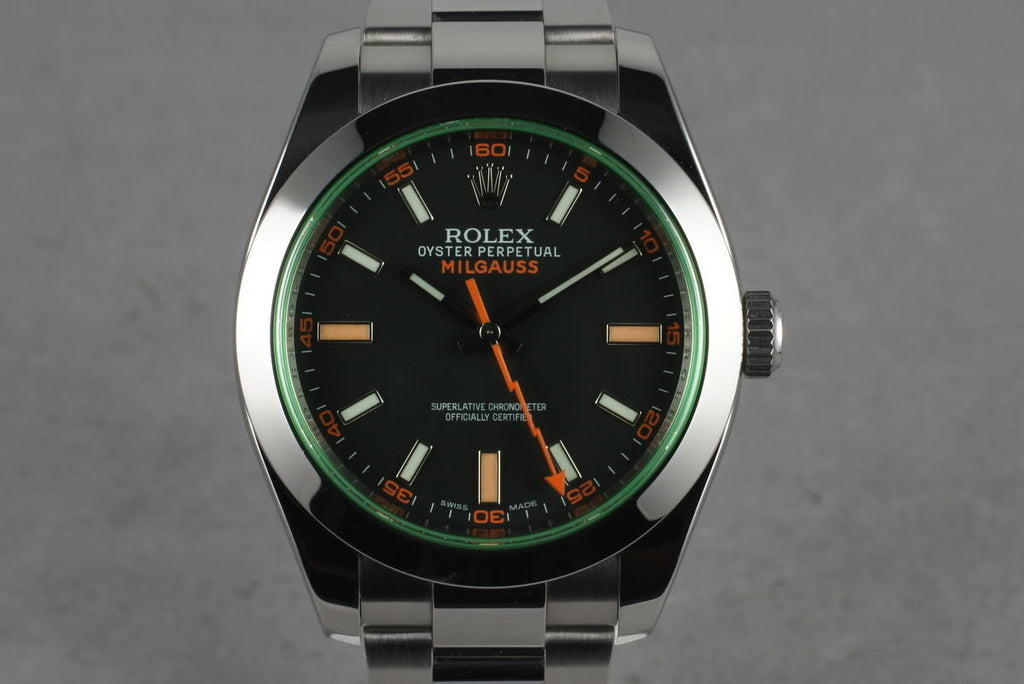 2010 Rolex Milgauss Green 116400 GV
