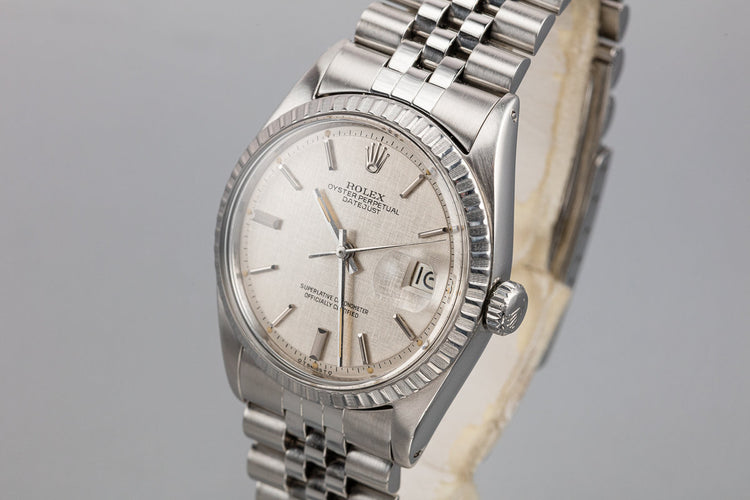 1966 Rolex DateJust 1603 Silver Linen Sigma Dial