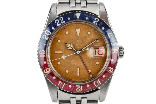 1957 Rolex GMT 6542 Gilt Tropical Dial with Bakelite Bezel