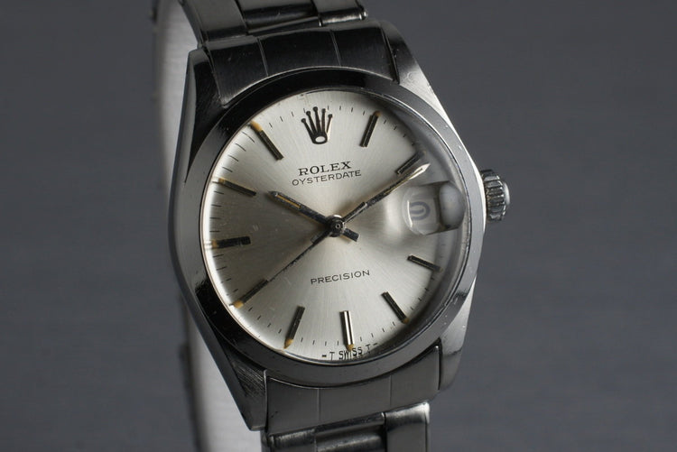 1966 Rolex Midsized OysterDate 6466 Silver Dial