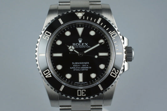 2010 Rolex Submariner 114060 with Box and Papers