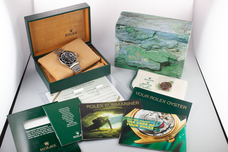 1995 Rolex Submariner 16610 with Box and Service Papers
