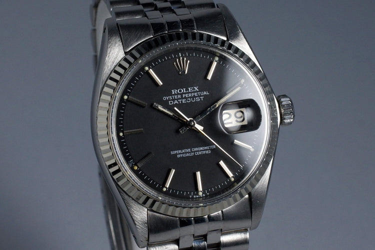 1969 Rolex DateJust 1603 Matte Black Dial