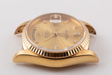 1988 Unpolished Rolex 18K YG Day-Date 18038 with Metallic Gold Diamond Dial