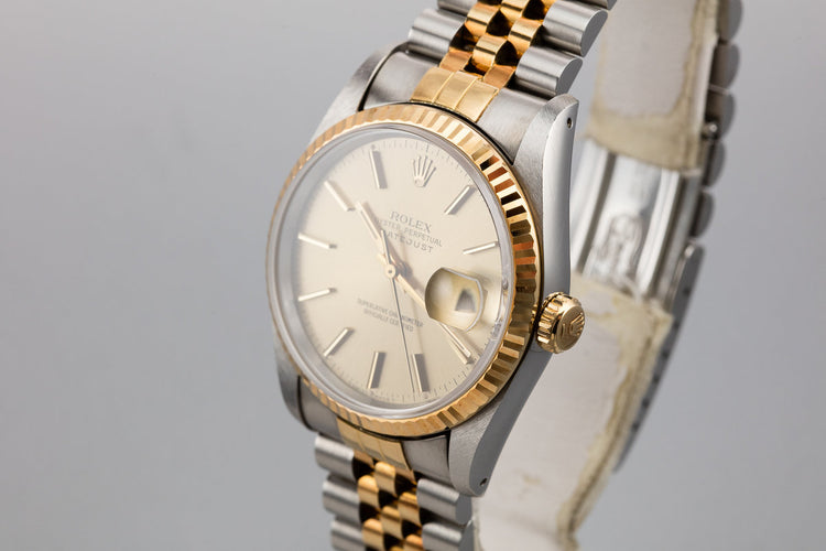 1991 Rolex Two-Tone DateJust 16233 with Box and Papers