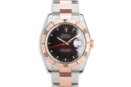 2006 Rolex Two Tone RG DateJust 116261 Turn-O-Graph with Box and Card