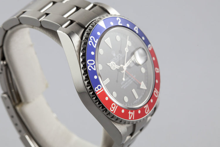 2006 Rolex GMT II 16710 Pepsi Stick Dial with Box and Papers